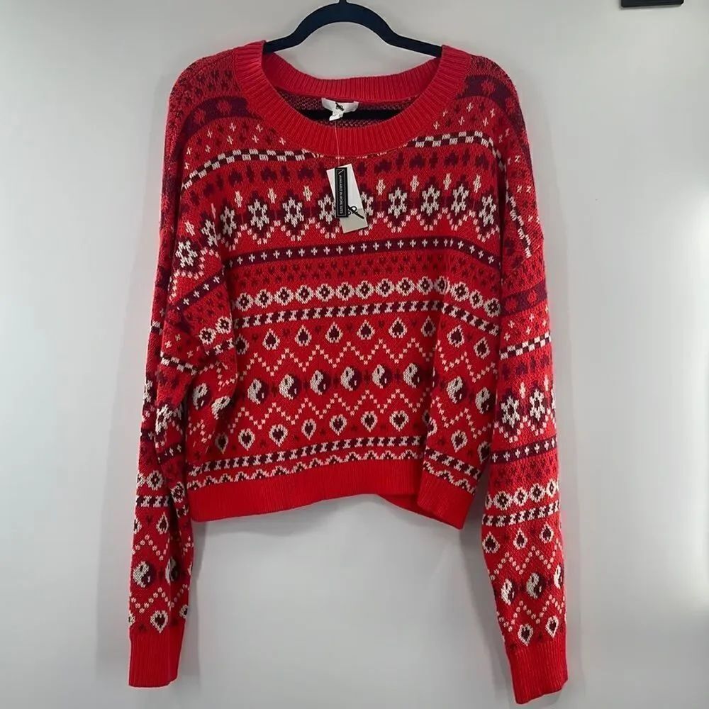 3For$20 BP Red &White Short Sweater size 1X, 2X
